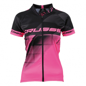 Dámsky cyklistický dres Crussis čierno-ružová - S