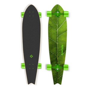 Longboard Street Surfing Fishtail - The Leaf 42" zelený truck