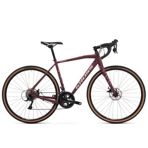Gravel bicykel Kross Esker 2.0 28" - model 2020 cherry/strieborná - L (21'') - Záruka 10 rokov