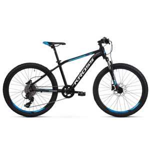 Juniorský bicykel Kross Level JR 3.0 24" - model 2020 čierna/modrá/strieborná - 14" - Záruka 10 rokov