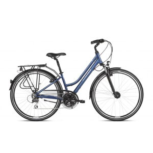 Dámsky trekingový bicykel Kross Trans 3.0 28" - model 2021 modrá/šedá - M (17") - Záruka 10 rokov