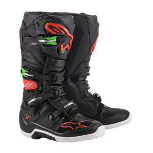 Moto topánky Alpinestars Tech 7 čierna/červená/zelená 2022 čierna/červená/zelená - 48