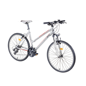 Dámsky crossový bicykel DHS Contura 2666 26" - model 2016 White-Orange - 19,5" - Záruka 10 rokov
