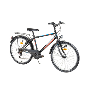 Juniorský bicykel Kreativ 2413 24" - model 2017 Black-Orange - Záruka 10 rokov