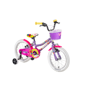 Detský bicykel DHS Daisy 1404 14" - model 2019 Purple - Záruka 10 rokov