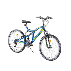 Juniorský celoodpružený bicykel Kreativ 2441 24" 4.0 blue - Záruka 10 rokov