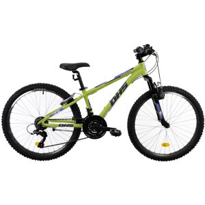 Juniorský bicykel DHS Teranna 2423 24" 7.0 Green - 12" (125-145 cm)