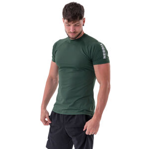 Pánske športové tričko Nebbia „Essentials“ 326 Dark Green - XXL