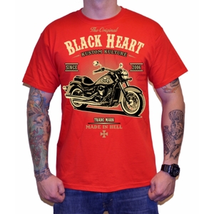 Tričko BLACK HEART Harley Red červená - XL