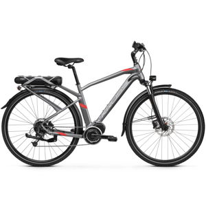 Trekingový elektrobicykel Kross Trans Hybrid 3.0 28" - model 2020 grafitová/červená - XL (23") - Záruka 10 rokov