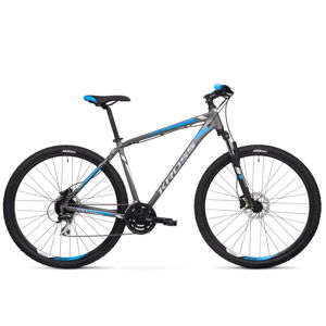 Horský bicykel Kross Hexagon 5.0 29" - model 2021 grafitová/strieborná/modrá - S (17'') - Záruka 10 rokov