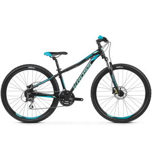 Dámsky horský bicykel Kross Lea 5.0 27,5" - model 2020 čierno-tyrkysová - XS (16")