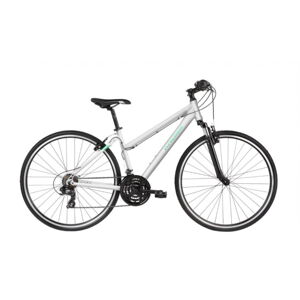 Dámsky crossový bicykel Kross Evado 1.0 28" - model 2023 biela/tyrkysová - M (17")