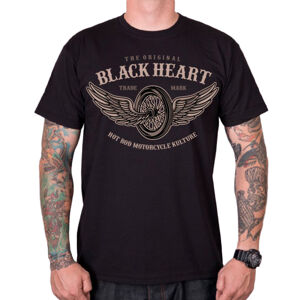Tričko BLACK HEART Wings čierna - XL