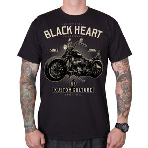 Tričko BLACK HEART Motorcycle čierna - L