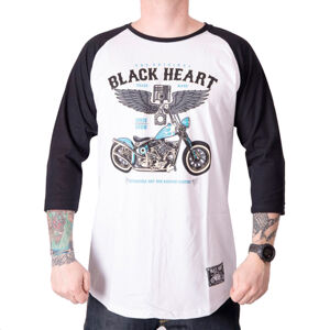 Tričko s dlhým rukávom BLACK HEART Blue Chopper RG biela - XL