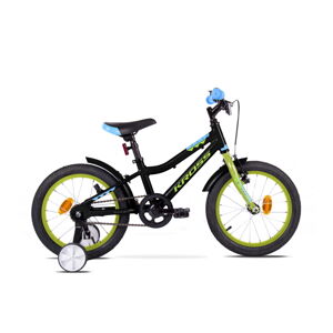 Detský bicykel Kross Racer 3.0 16" - model 2020 Black / Lime / Blue Glossy