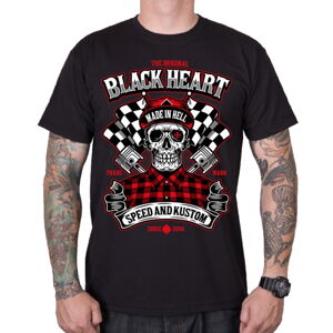 Tričko BLACK HEART Speed and Kustom čierna - XL