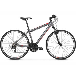 Pánsky crossový bicykel Kross Evado 1.0 28" - model 2023 grafitová/červená - M (19'')