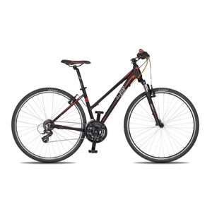 Dámsky crossový bicykel 4EVER Flame 28'' - model 2019 čierno-červená - 16,5" - Záruka 10 rokov