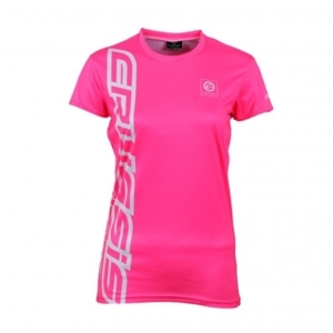 Dámske tričko s krátkym rukávom CRUSSIS fluo ružové fluo ružová - XS