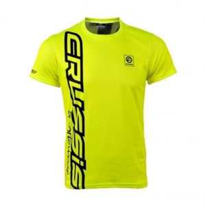 Pánske tričko s krátkym rukávom CRUSSIS fluo žlté fluo žltá - XL