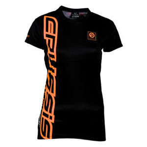 Dámske tričko s krátkym rukávom CRUSSIS čierno-oranžová čierno-oranžová - XS