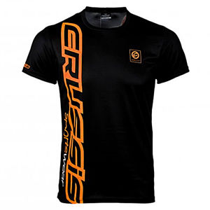Pánske tričko s krátkym rukávom CRUSSIS čierno-oranžová čierno-oranžová - L
