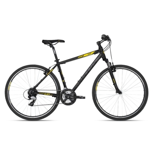 Pánsky crossový bicykel KELLYS CLIFF 30 28" - model 2018 Black Yellow - 21" - Záruka 10 rokov