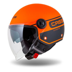 Moto prilba Cassida Handy Plus Linear oranžová matná/čierna S
