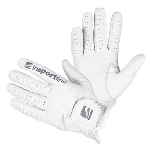 Pánske kožené rukavice inSPORTline Elmgreen krémovo biela - L