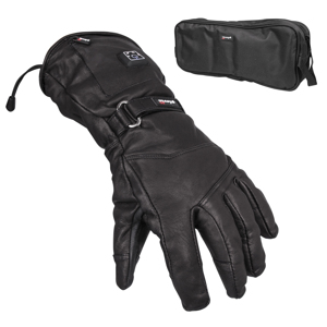 Kožené vyhrievané lyžiarske a moto rukavice Glovii GS5 čierna - L