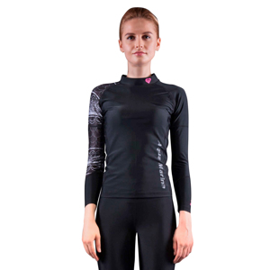 Dámske tričko pre vodné športy Aqua Marina Illusion čierna - M