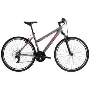 Dámsky crossový bicykel Kross Evado 1.0 28" - model 2022 grafitová/malinová 2 - L (19")