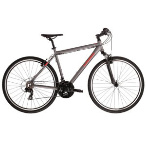 Pánsky crossový bicykel Kross Evado 1.0 28" - model 2022 grafitová/červená - M (19'')
