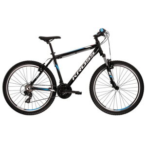 Horský bicykel Kross Hexagon 1.0 26" - model 2022 čierna/biela/modrá - L (21", 174-180 cm)