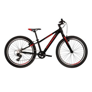 Juniorský bicykel Kross Level JR 2.0 24" - model 2022 čierno-červená - 14"