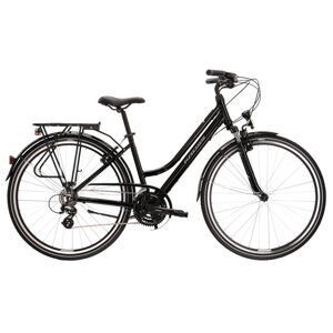Dámsky trekingový bicykel Kross Trans 2.0 28" - model 2022 čierna/šedá - S (15")