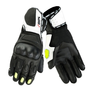 Moto rukavice BOS LP1 čierno-bielo-fluo - 3XL