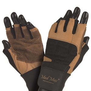 Fitness rukavice Mad Max Professional hnedo-čierna - M