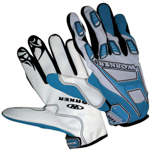 Motocrossové rukavice WORKER MT787 modrá - XL