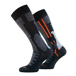 Motorkárske ponožky Comodo MTB1 Black Orange - 43-46