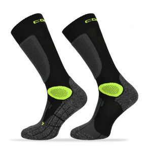 Motorkárske ponožky Comodo MTB2 Black Green - 43-46