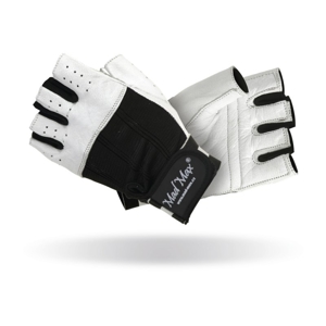 Fitness rukavice Mad Max Clasic bielo-čierna - L
