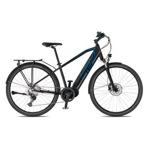 Trekingový elektrobicykel 4EVER Mercury Elite Trek - model 2021 čierna/modrá - 19" - Záruka 10 rokov