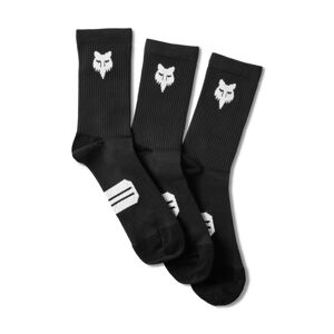 Cyklo ponožky FOX 6" Ranger Sock Prepack 3 páry Black - L/XL (43-45)