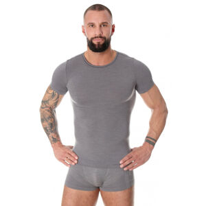 Pánske tričko Brubeck - krátky rukáv Dark Grey - XL