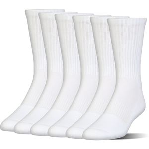 Pánske ponožky Under Armour Charged Cotton 2.0 Crew 6 párov White - XL (46-50,5)