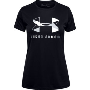 Dievčenské tričko Under Armour Tech Graphic Big Logo SS T-Shirt Black - YL