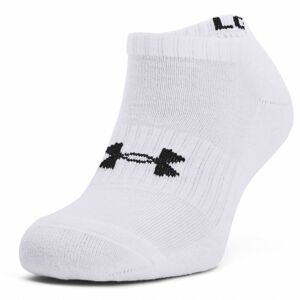 Unisex ponožky Under Armour Core No Show 3 páry White - L (41-46)